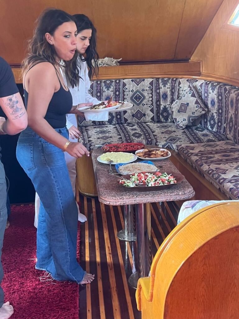 Lunch served on board